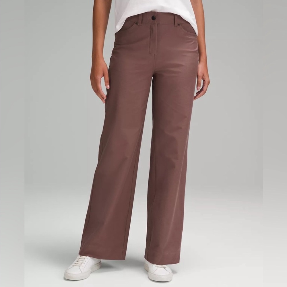 Lululemon City Sleek 5 Pocket High Rise Wide Leg Pant Light Utilitech Size 26